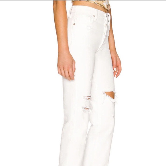 MWT Free People Tapered Baggy Boyfriend in Chalk White Size 25 G21 - Picture 13 of 16